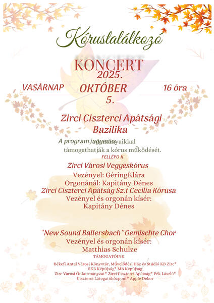 Unsere Reise nach Ungarn steht bevor! Wir haben bereits ein Plakat für das Konzert erhalten und freuen uns sehr auf diese Kooperation.